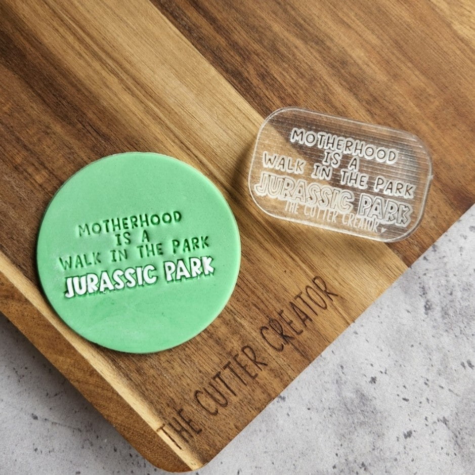 "Motherhood is like a walk in the park" Stamp