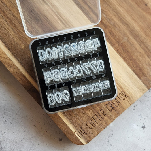 Bubble Font Number Set
