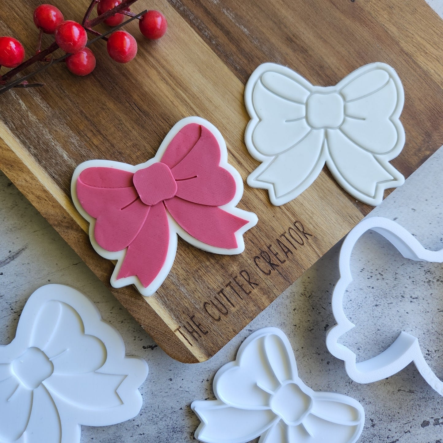 Christmas Ribbon Stamp & Cutter Sets
