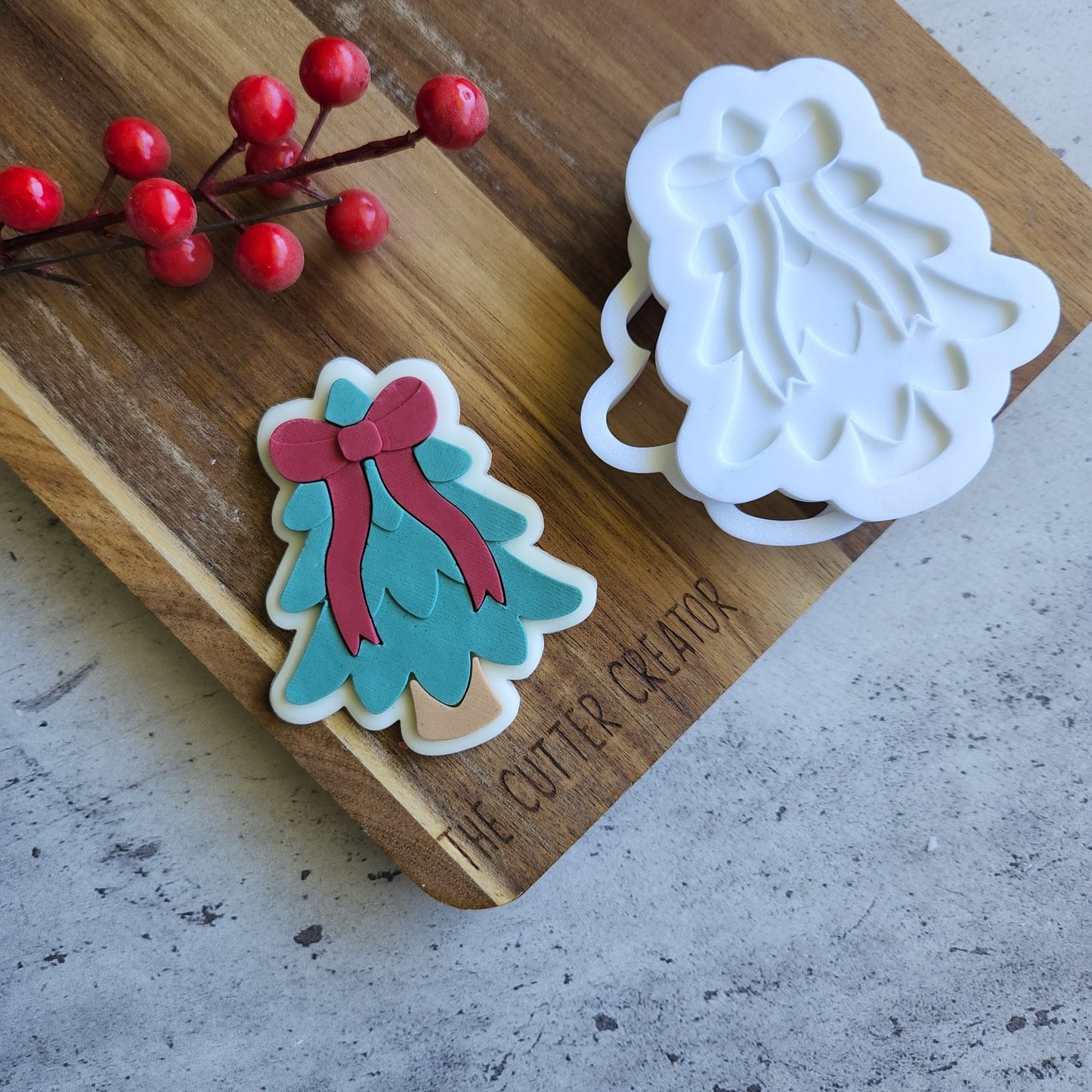 Christmas Tree with Ribbon Stamp & Cutter Sets