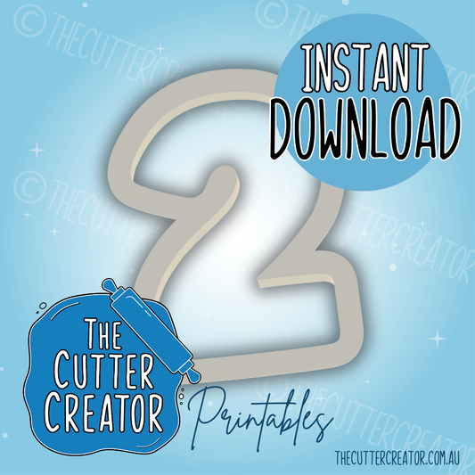 Number 2 - Cookie Cutter STL File