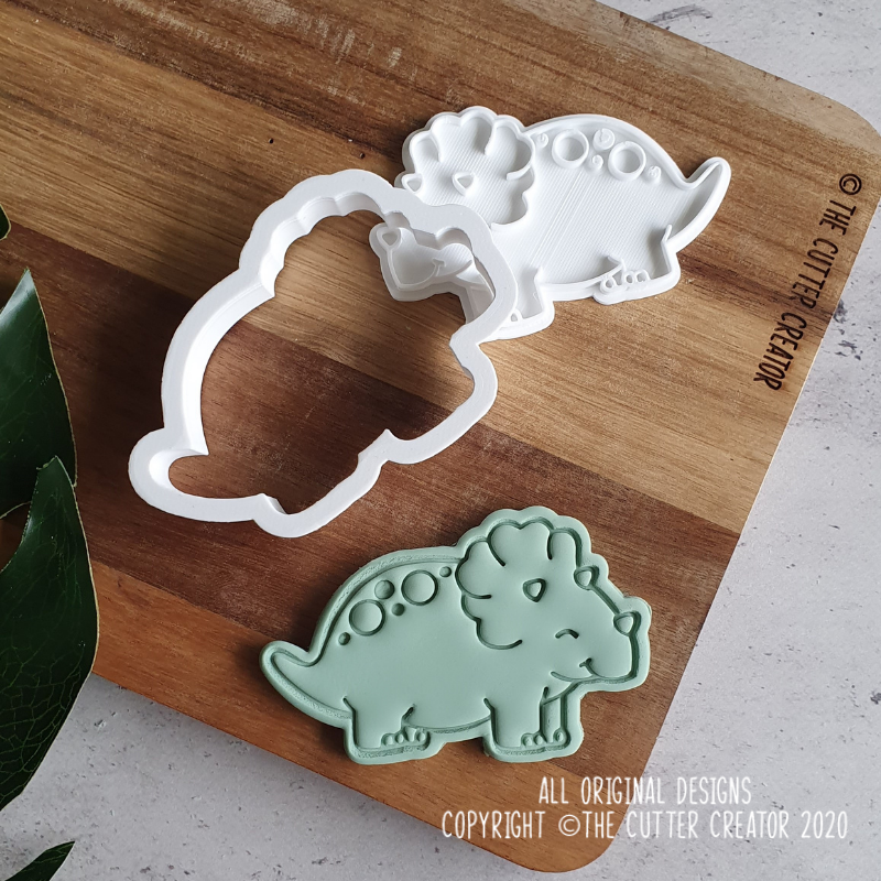 Triceratops Cutter & Stamp - Impression
