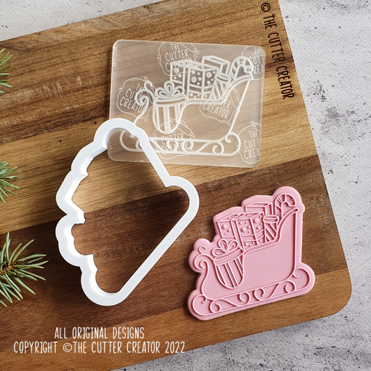 Santa's Sleigh Cutter & Stamp - Raised