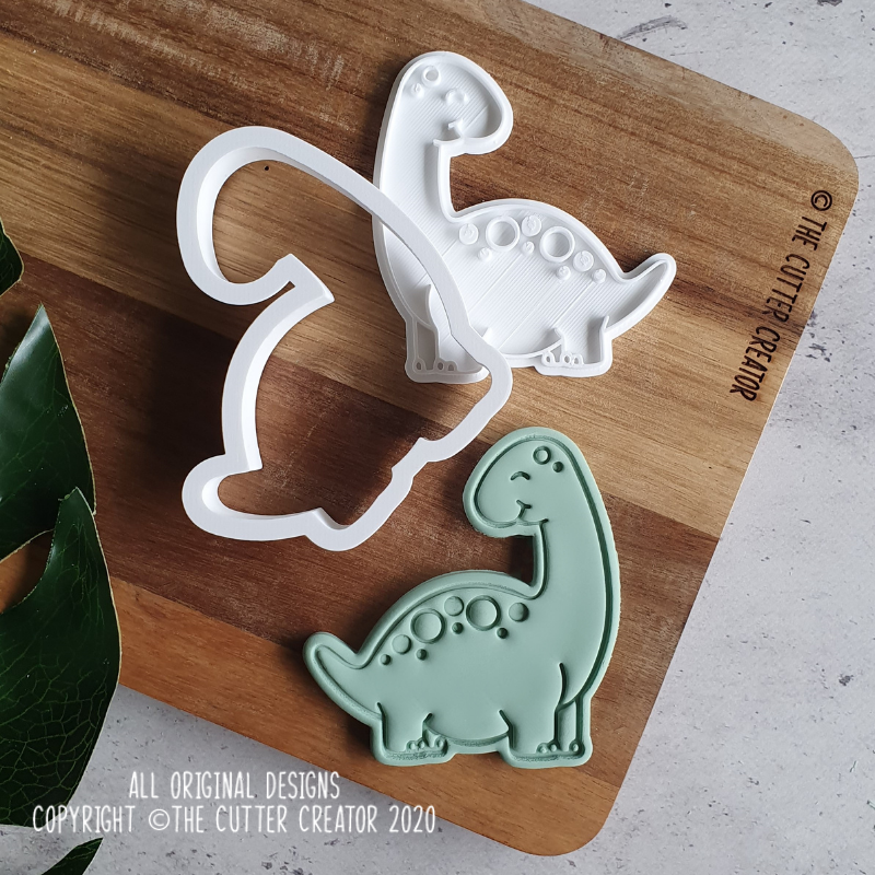 Brontosaurus Cutter & Stamp - Impression