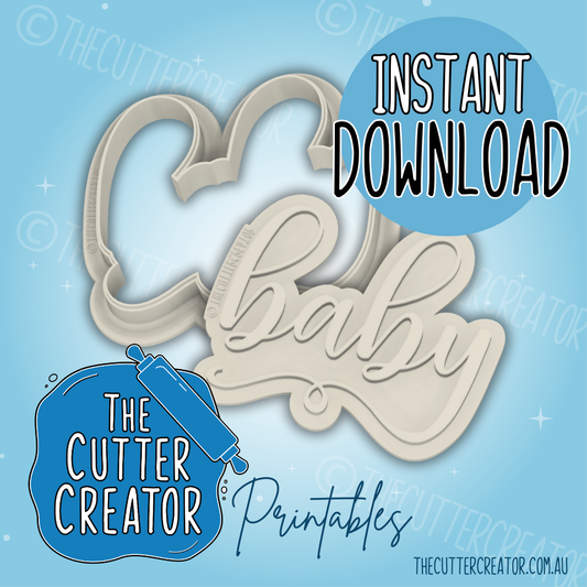 Baby Script - Cookie Cutter STL File