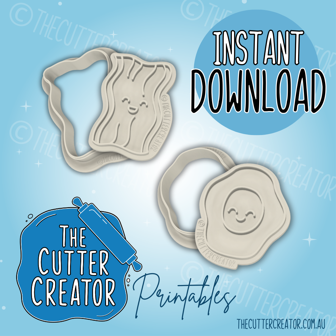 Bacon & Eggs Minis - Cookie Cutter STL File