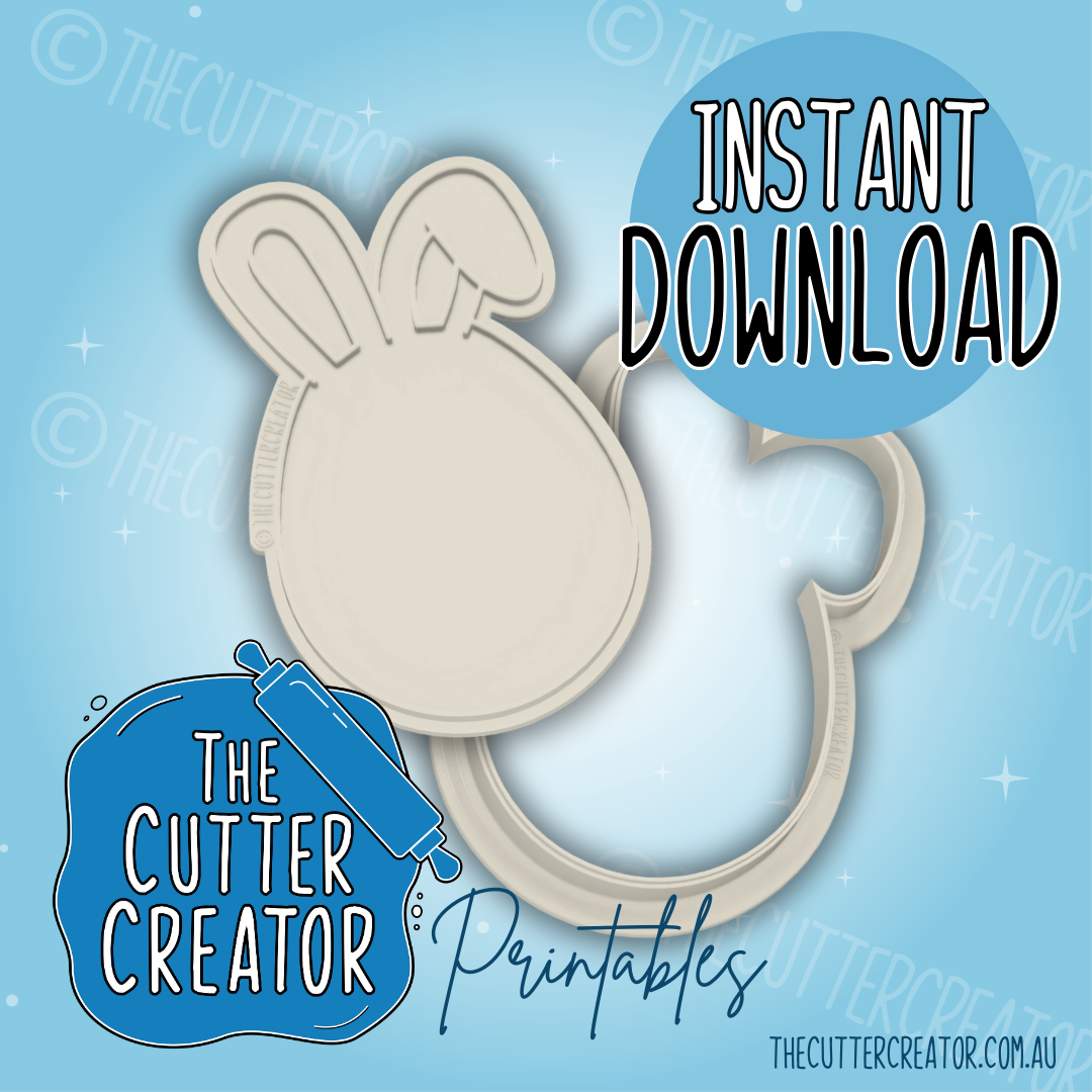 Easter Bunny Frame - Cookie Cutter STL File