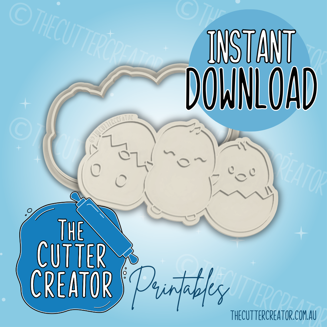 Cheeky Chicks - Cookie Cutter STL File