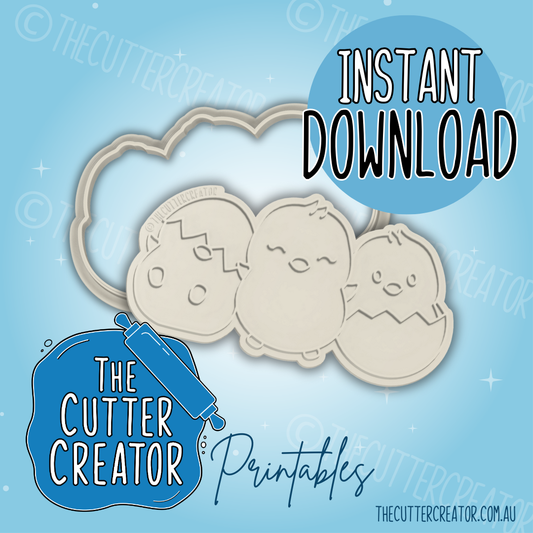 Cheeky Chicks - Cookie Cutter STL File