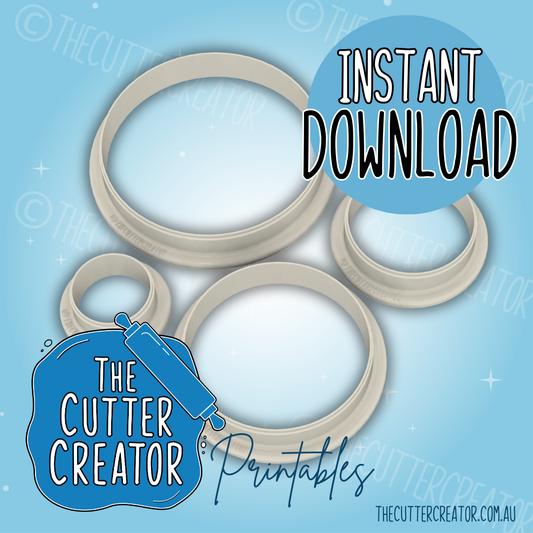 Circles (Set of 4) - Cookie Cutter STL File