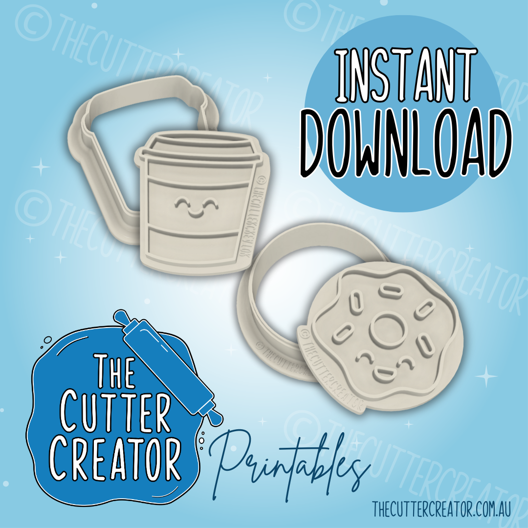 Coffee & Donuts Minis - Cookie Cutter STL File