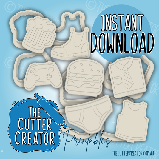 Father's Day Minis - Cookie Cutter STL File Bundle
