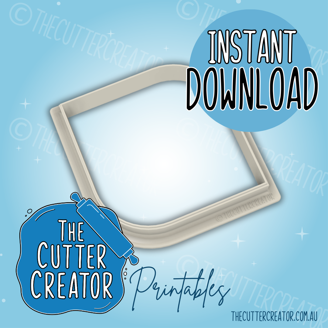 Half Rounded Square - Cookie Cutter STL File