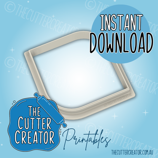 Half Rounded Square - Cookie Cutter STL File