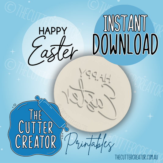 Happy Easter - Cookie Stamp STL File