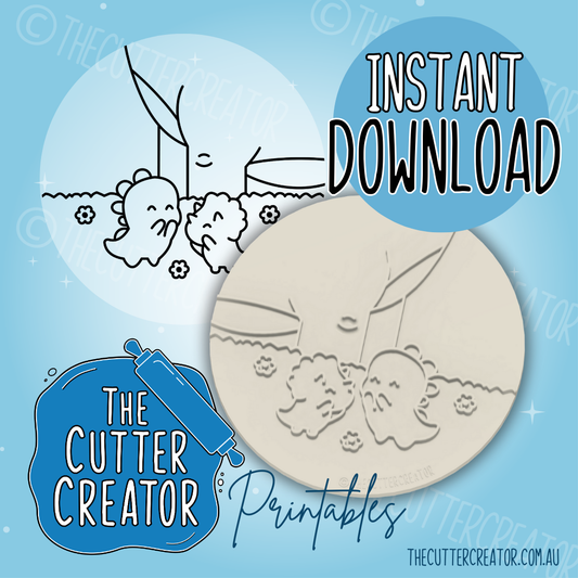 Jurassic Park Pattern - Cookie Stamp STL File