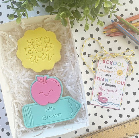 School Plaque Cutter & Stamp - Impression