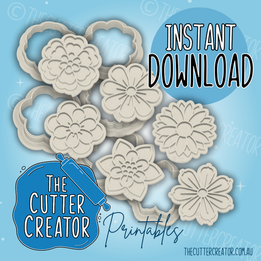 Flower Minis - Cookie Cutter STL File