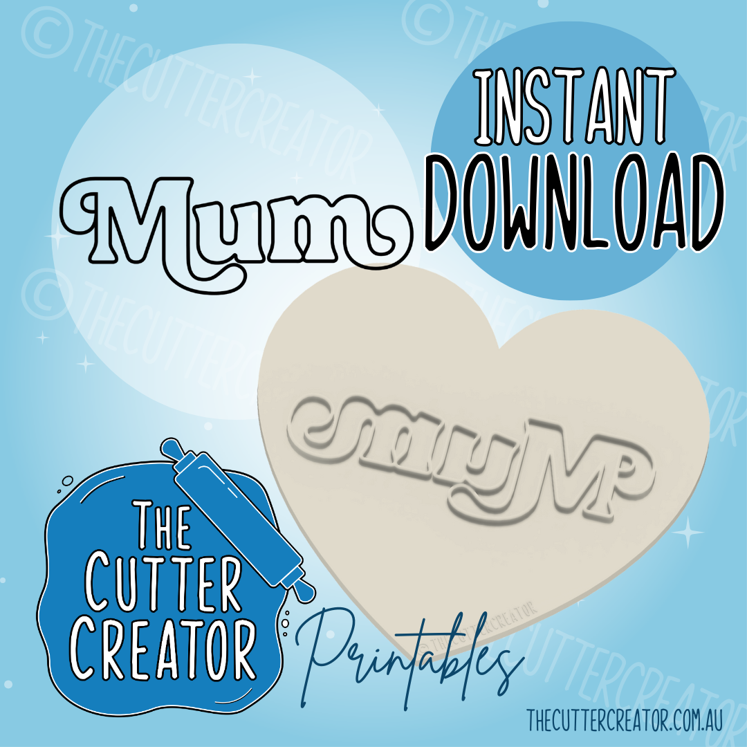 Mum Maxi Stamp - Cookie Stamp STL File