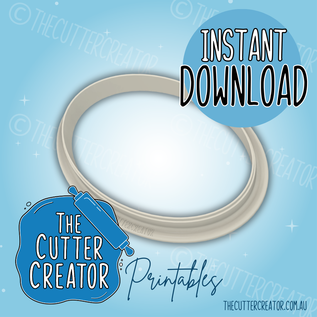 Oval - Cookie Cutter STL File (Copy)