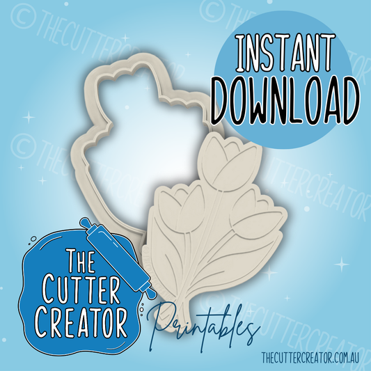 Spring Bouquet - Cookie Cutter STL File