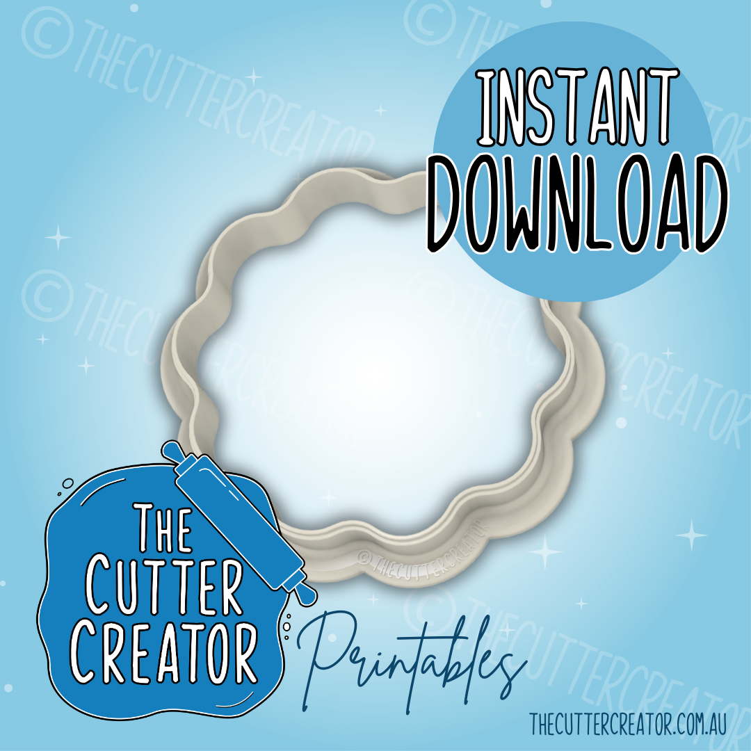 Wavy Circle - Cookie Cutter STL File