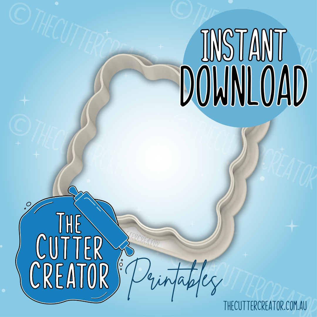Wavy Square - Cookie Cutter STL File