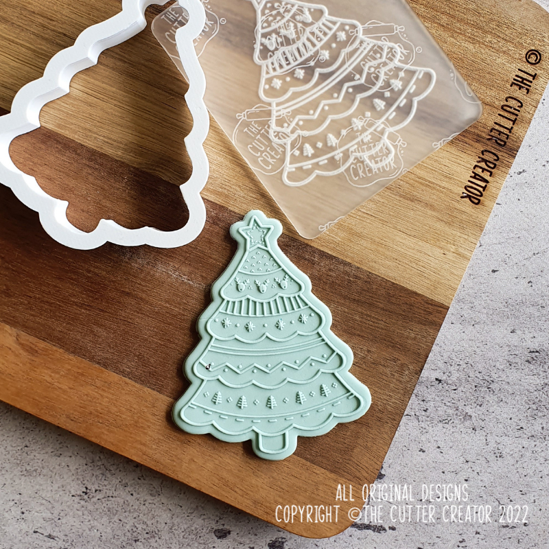 Christmas Sweater Tree Cutter & Stamp - Raised