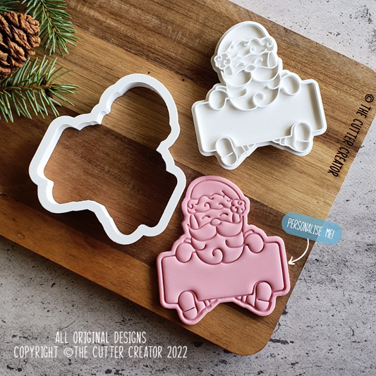 Santa Plaque Cutter & Stamp - Impression