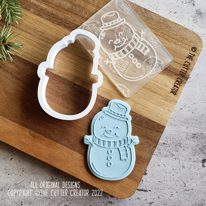 Snowman Cutter & Stamp - Raised