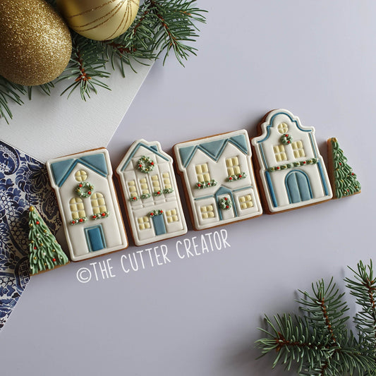 Mini Christmas Village - Set of 4