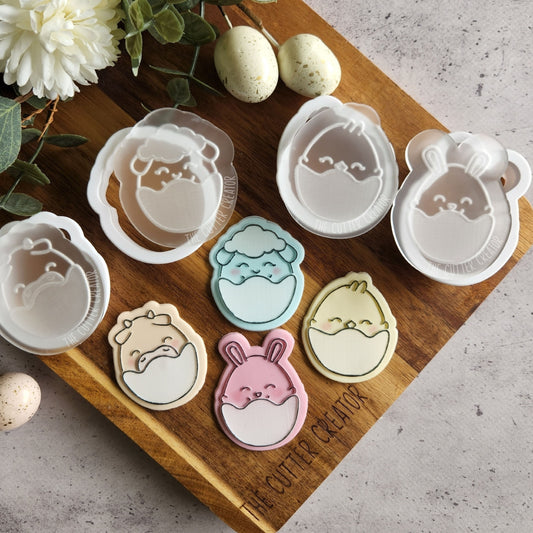 Easter Eggimals Minis - Raised Stamps