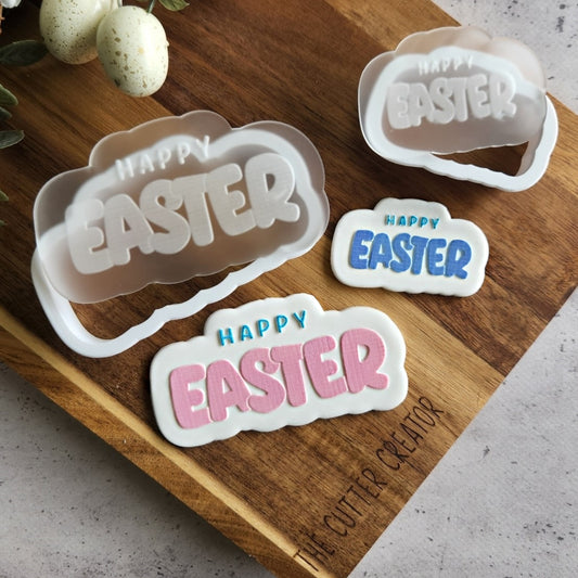 Happy Easter Cutter & Stamp - Raised