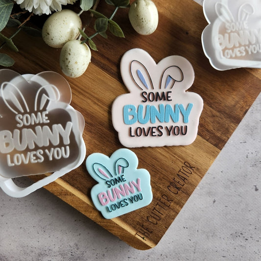 Some Bunny Loves You Cutter & Stamp - Raised