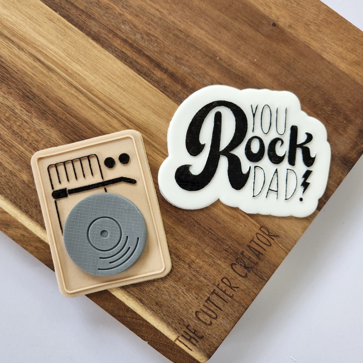 Record Player Cutter & Stamp - Raised