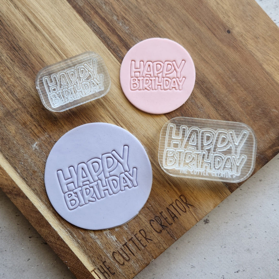 Happy Birthday Stamps (Style 3) - Impression