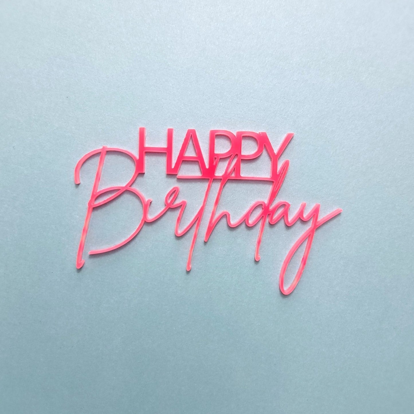 Happy Birthday Cake Topper - Cursive Font