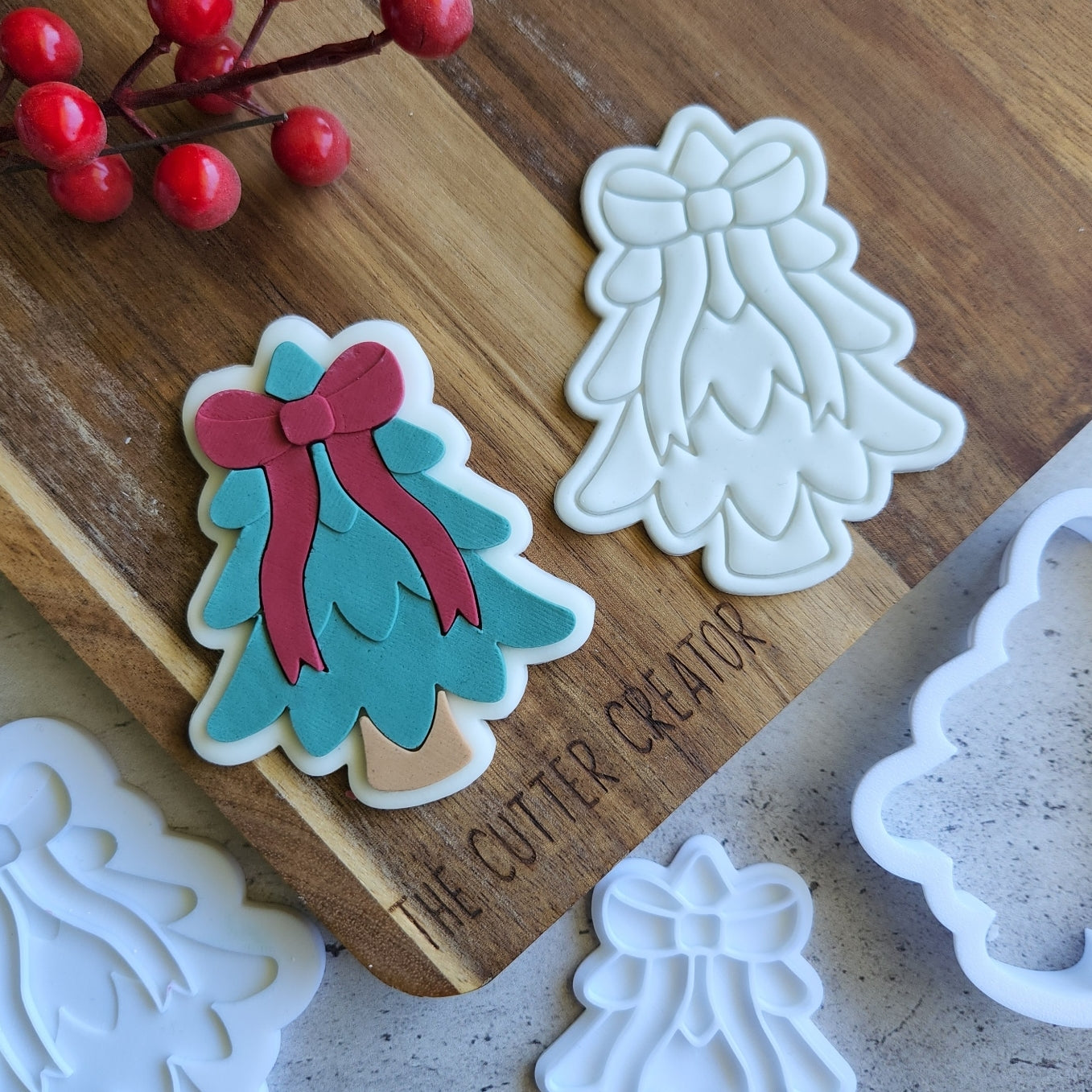 Christmas Tree with Ribbon Stamp & Cutter Sets