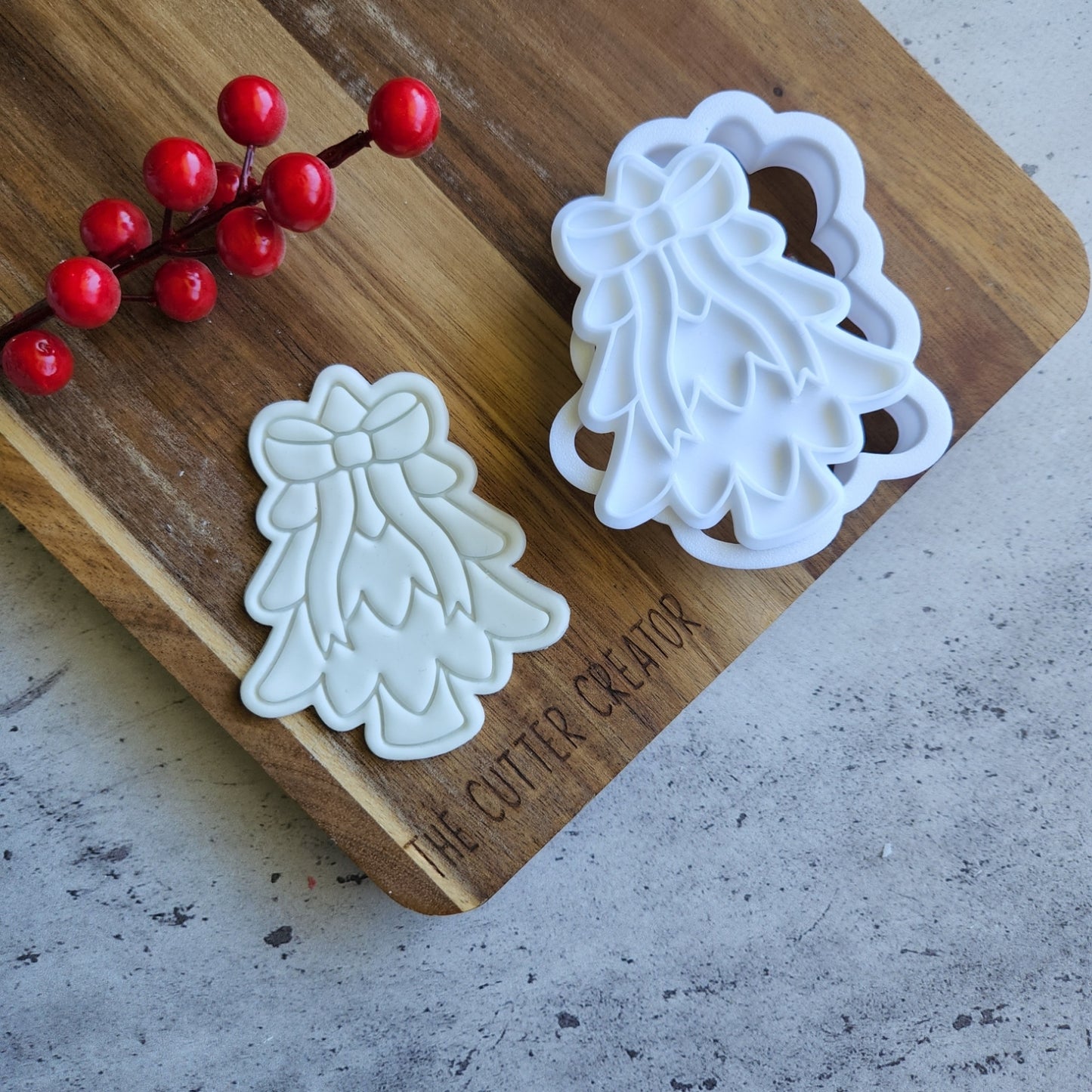 Christmas Tree with Ribbon Stamp & Cutter Sets