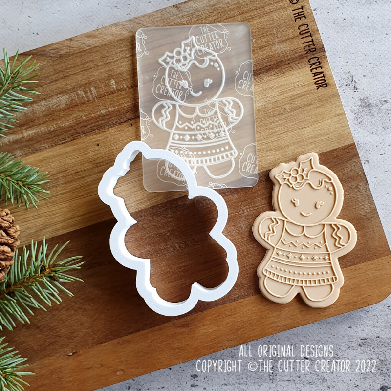 Gingerbread Lady Cutter & Stamp - Raised