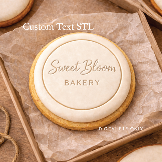 Custom Text Cookie Stamp - STL Download