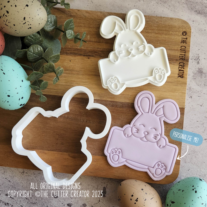 Easter Bunny Plaque Cutter & Stamp - Impression