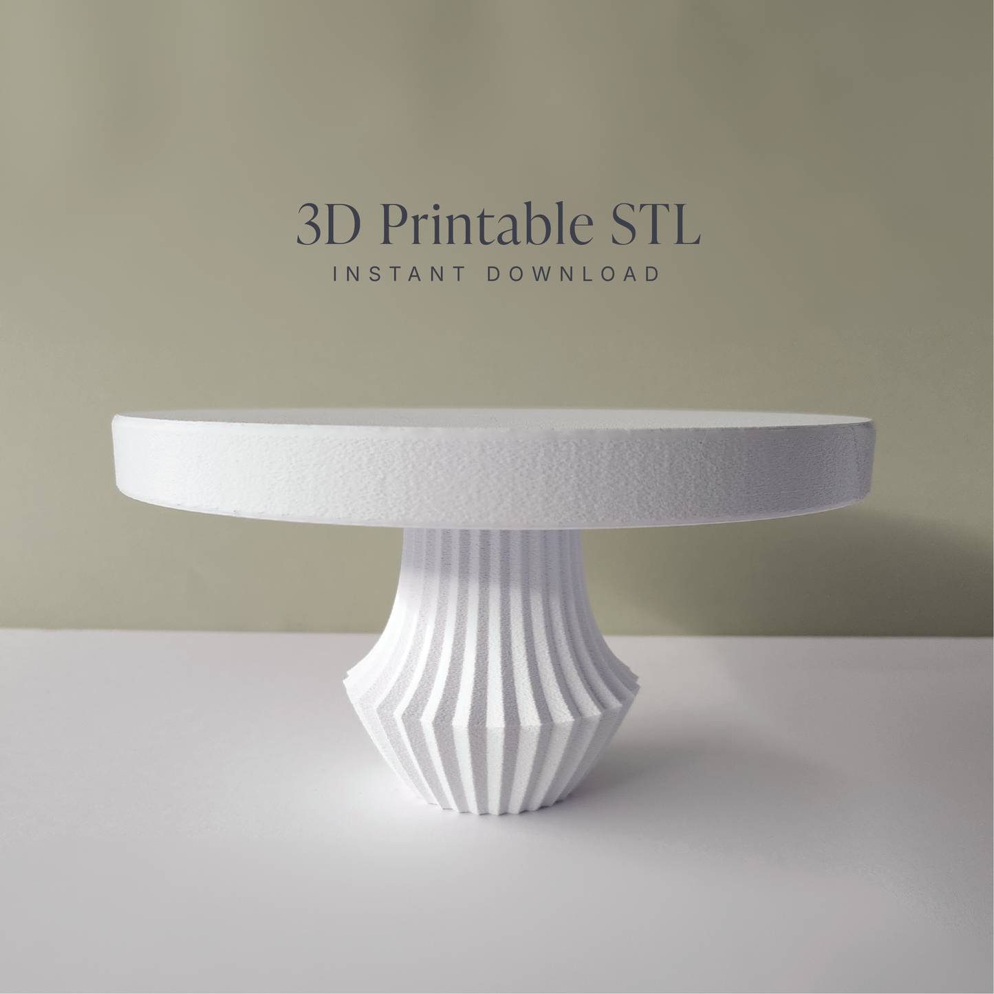 Facet Cake Stand - STL File