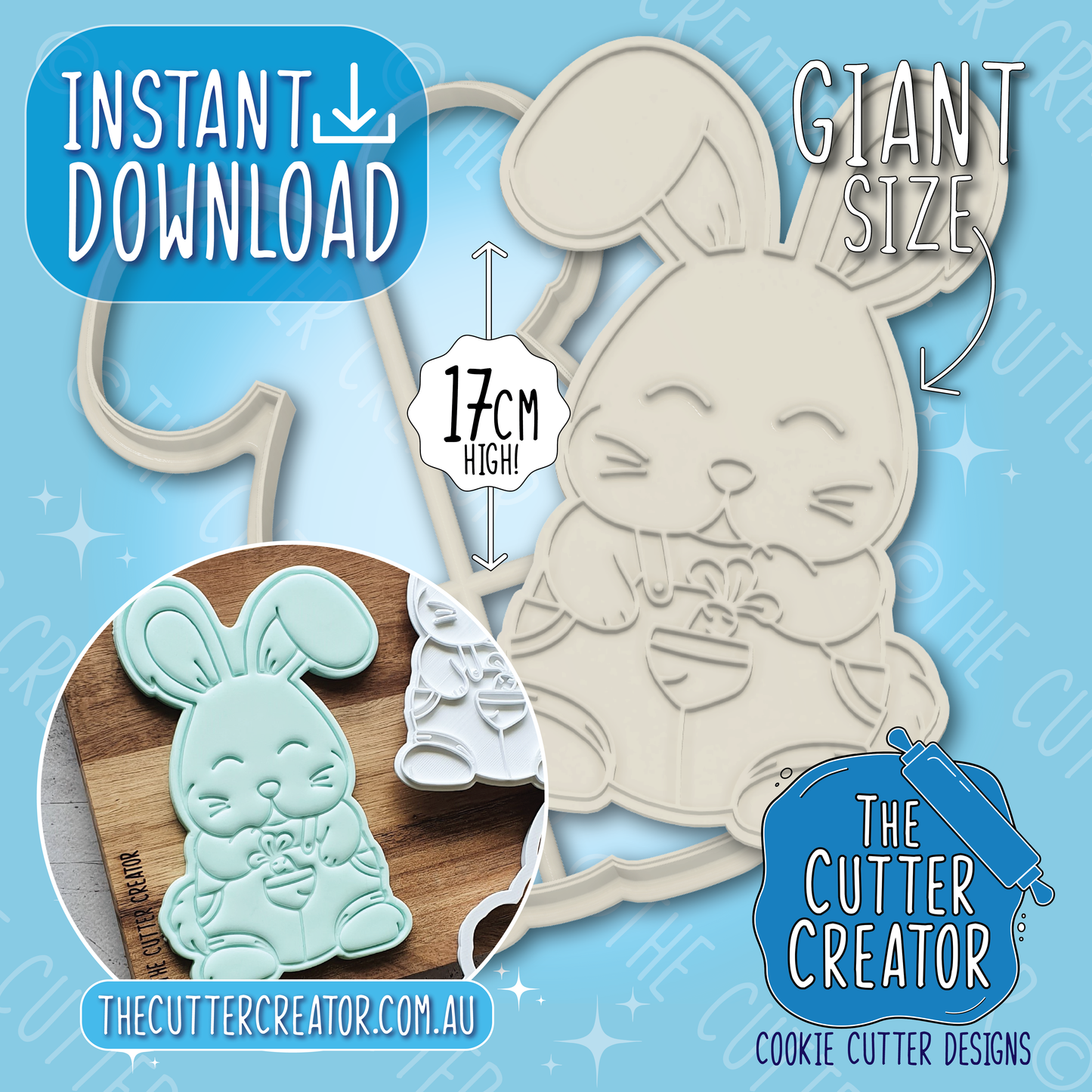 Giant Easter Bunny Boy - Cookie Cutter STL File