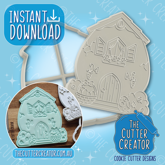 Giant Easter Egg House - Cookie Cutter STL File
