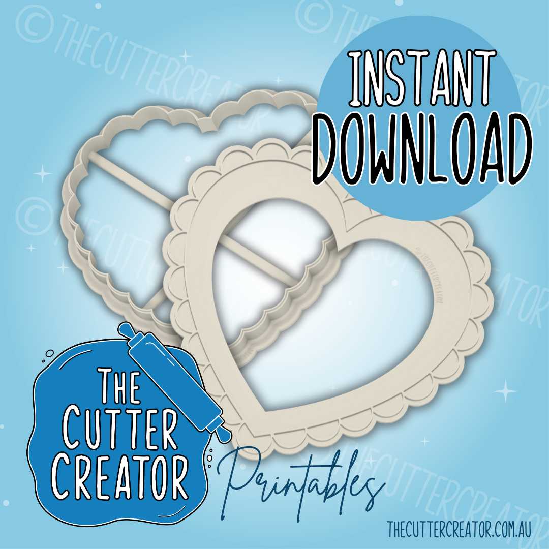 Giant Frilly Heart - Cookie Cutter STL File