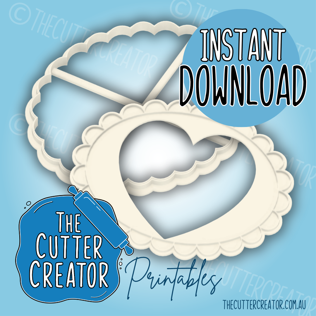 Giant Frilly Oval - Cookie Cutter STL File