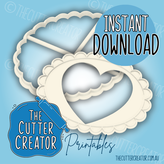 Giant Frilly Oval - Cookie Cutter STL File