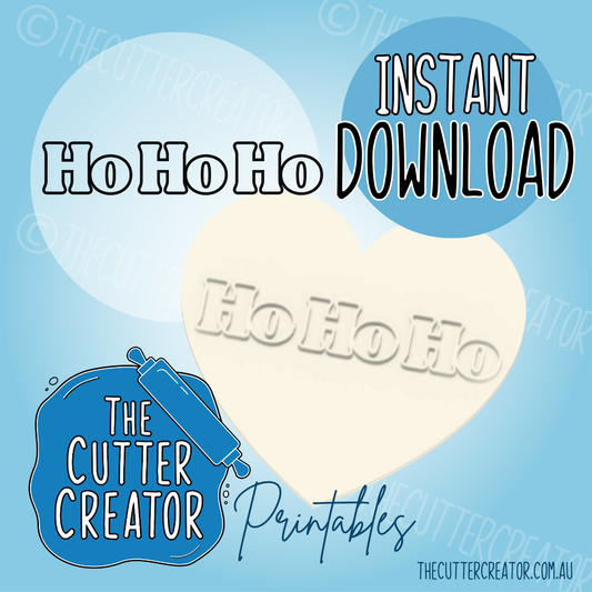 Ho Ho Ho Maxi Stamp - Cookie Stamp STL File