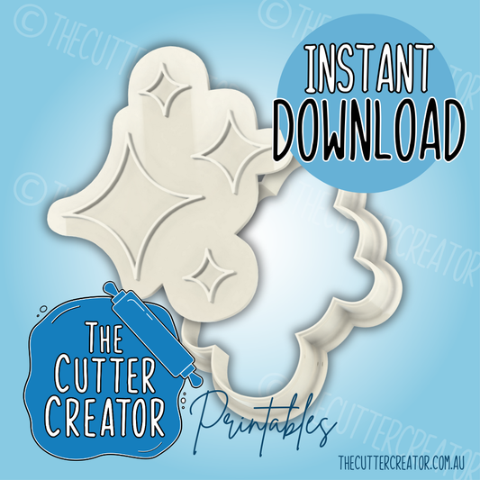 Magic Stars - Cookie Cutter STL File (Impression Stamp)